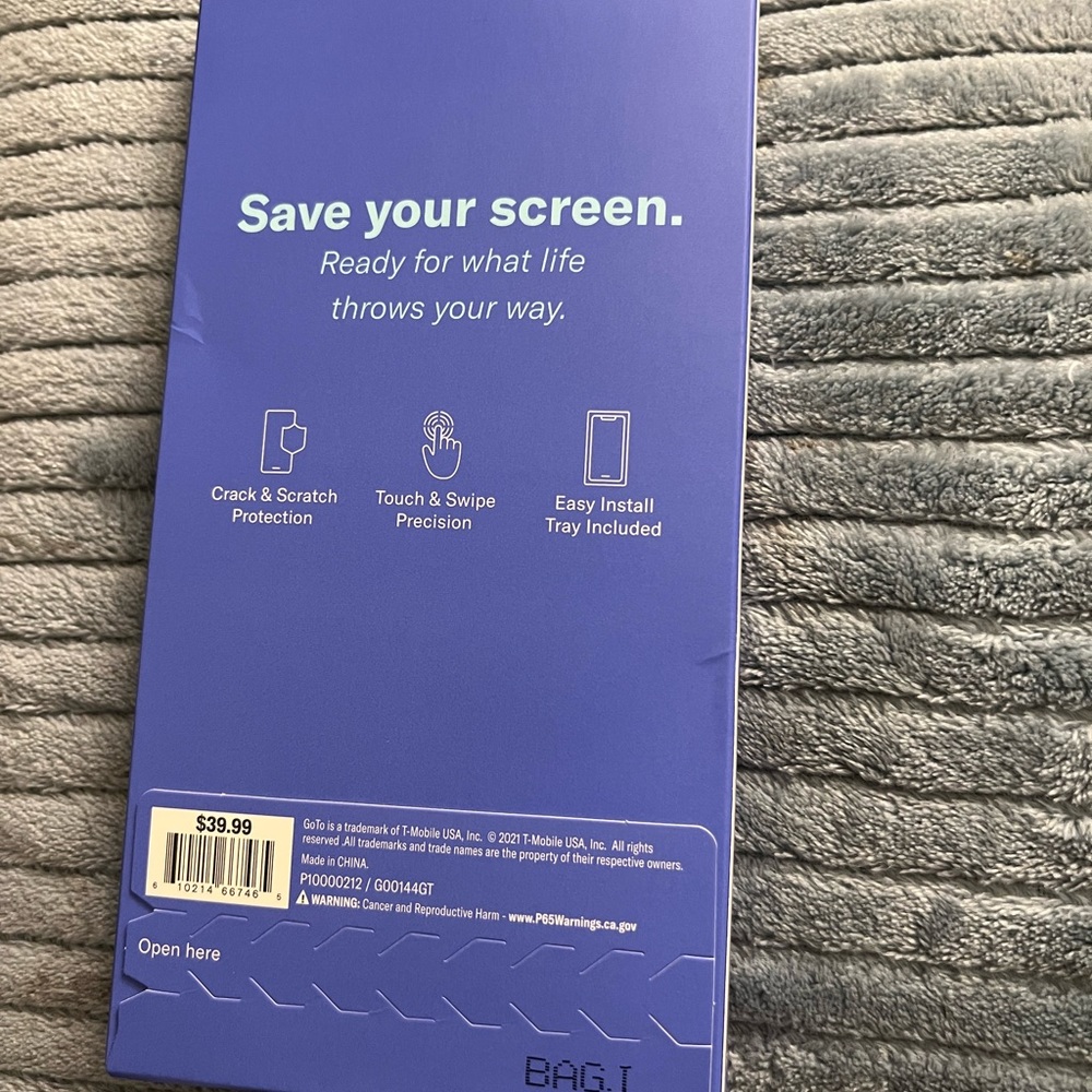 Samsung Galaxy S21+ 5G tempered glass screen protector.